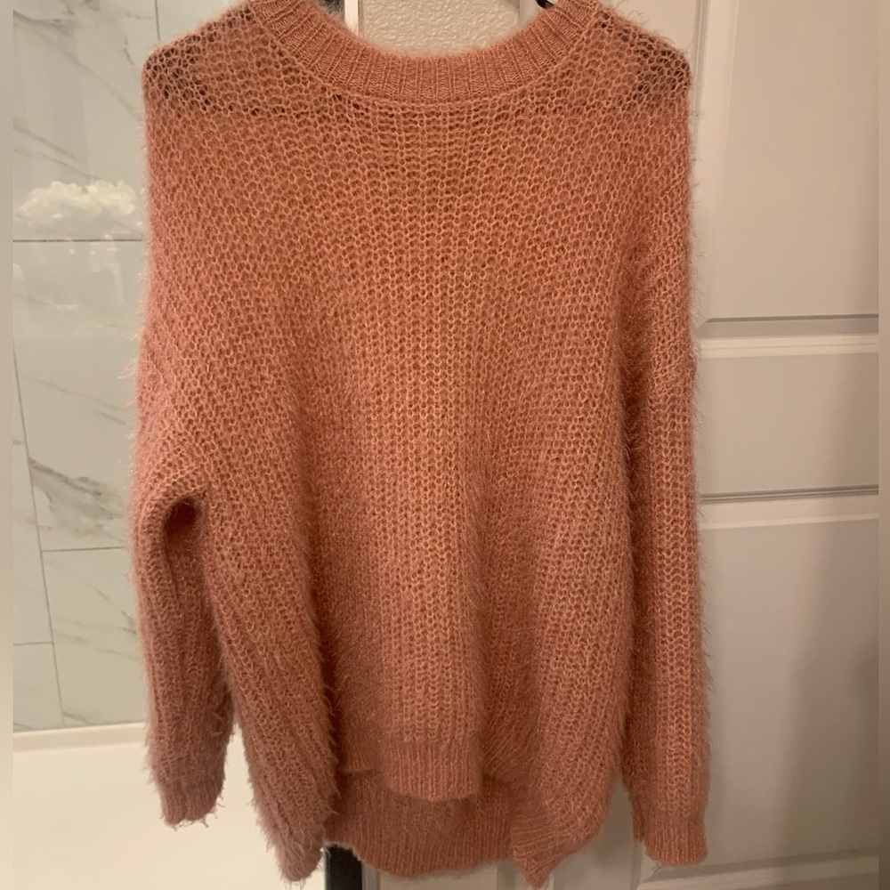 Pink fuzzy sweater/pullover